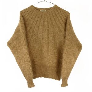 Vintage Sobakasu Mary Japan Tan Brown Mohair Wool Knit Sweater